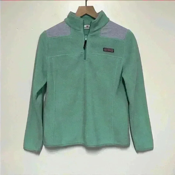 VINEYARD VINES | Seersucker Shep Fleece 1/4 Zip Pullover - Picture 1 of 9